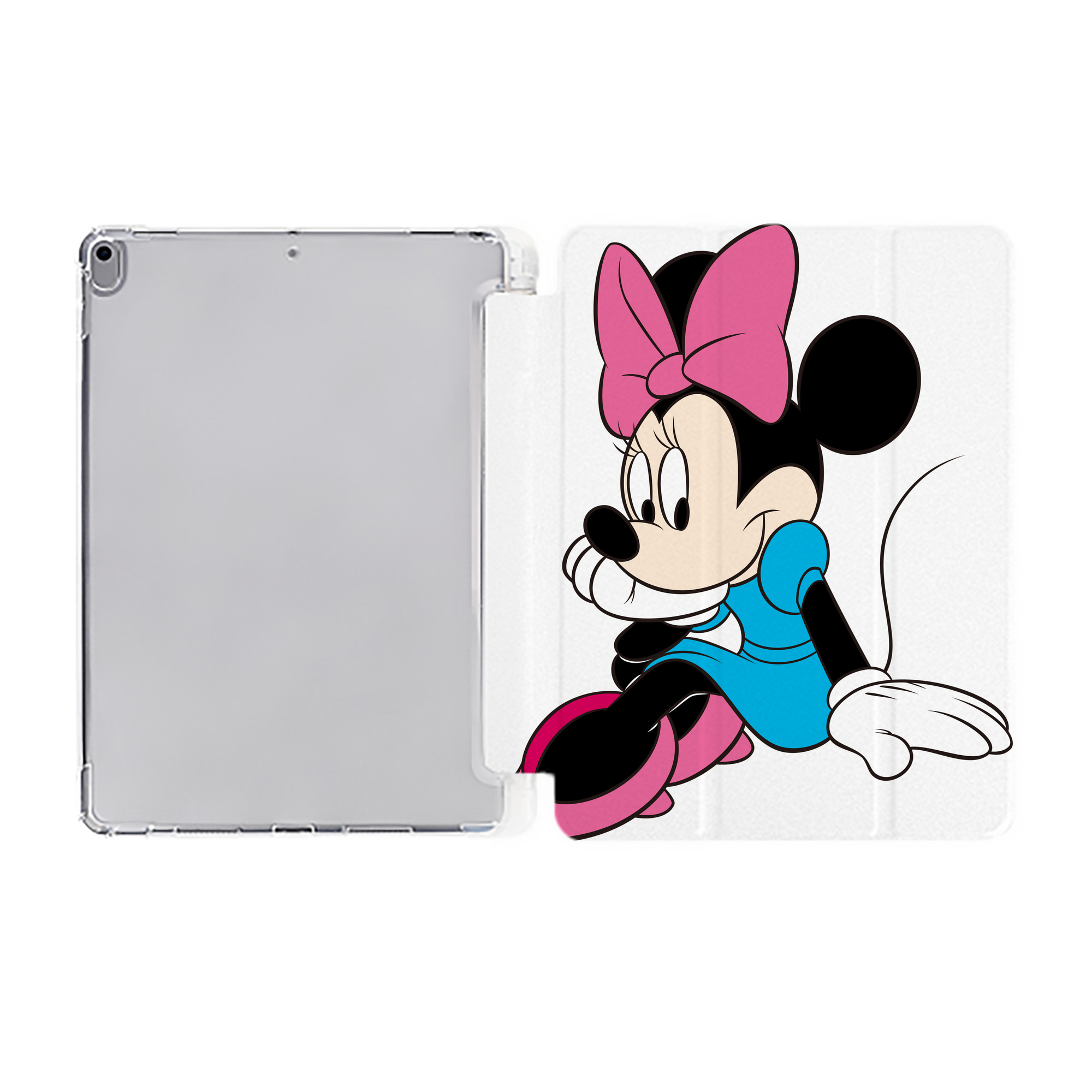 （画像用） ミッキーマウス Mickey Mouse IPad ケース ペン収納付き 三つ折りスタンド PUレザー×シリコン 対応機種9.5/10.5/10.9インチ